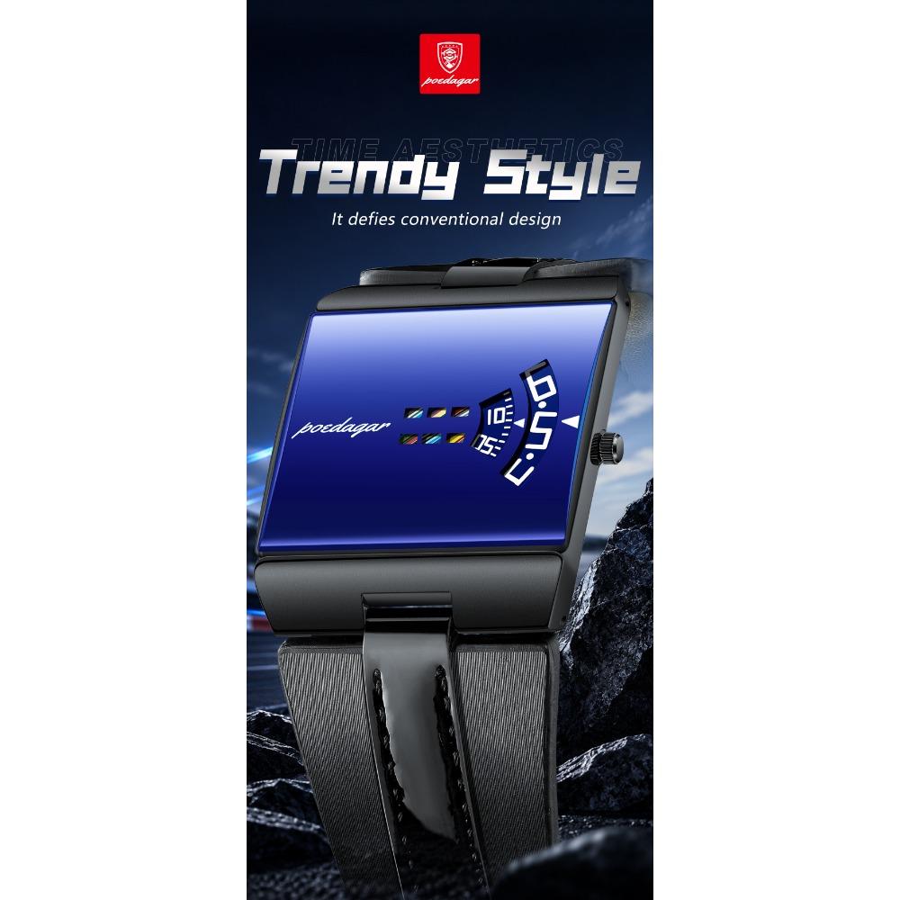 POEDAGAR High Quality Man Watch Waterproof Casual Watch Sports Leather Quartz Watches Male+Box