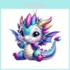 New Colorful Cartoon Acrylic Flat Dragon Car Hanging Ornament For Interior Decoration