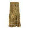 Extended crushed skirt Women's dance long skirt Korean high temperature setting pleated skirt Elegant pleated skirt