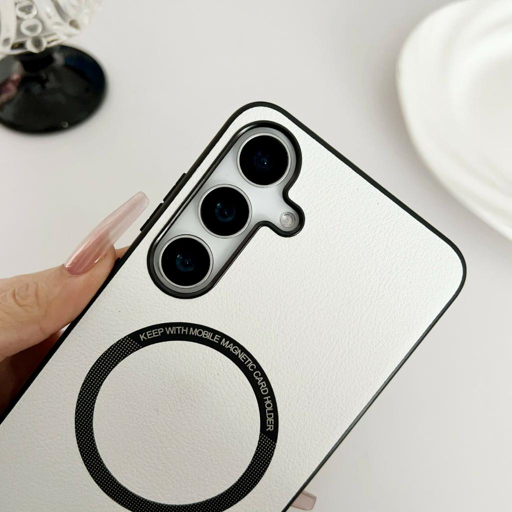 Für Samsung Galaxy A57 5G Magnetische Hülle Anti-Drop PU-Leder + PC-Abdeckung