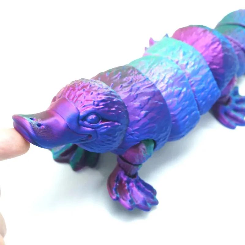 14cm 3D Gedrucktes Schnabeltier Spielzeug Antistress Simulation Tier Bewegliche Gelenke Fidget Spielzeug Figur Dekoration für Schreibtisch Auto Zuhause