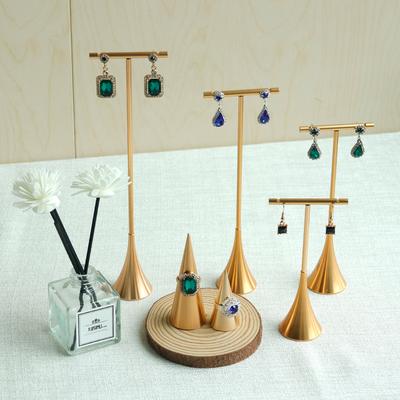 Metal Ear Jewelry T Bar Rack Ear Studs Hanging Tower Storage Shelf Cabinet Window Earring Holder Stand Display Organizer Bracket