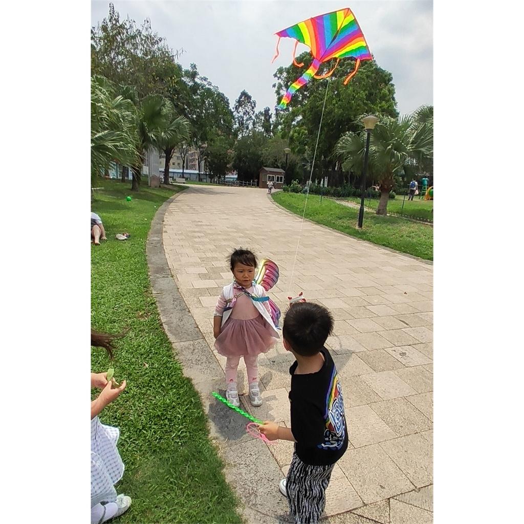 Easy Fly Colorful Rainbow Kite Outdoor Fun Sports Beach Kids Children  Buitenspeelgoed Cometas De Viento Outdoor Toys Kites