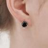 [ELLE Jewelry] 14K GF Black Jet Seahorse One-Touch Earrings ELGPEE547