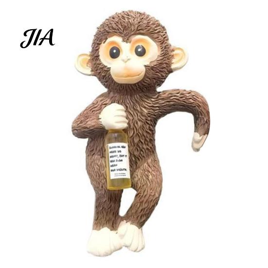 Small Garden Figurine Planter Hanging Monkey Statue, Resin Plant Pot Hugger, Birthday Present for Mom Cute Miniature Flower Edge Decoration