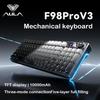 AULA F98Pro V3 Tri-Mode Wireless Gaming Keyboard  Hot-Swappable Gasket Mount with TFT Screen And RGB for PC Win Gamer