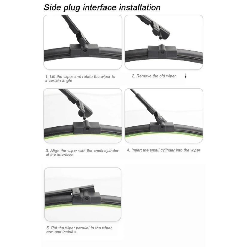 2PCS Car Blade Front Windshield Rubber With Water Spray Wiper For RANGE ROVER SPORT L461 2023-2026