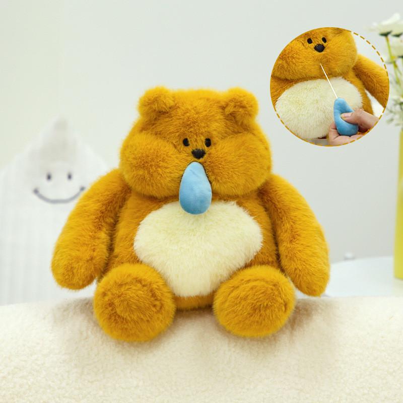 

Snot Bear Plush Toy Cartoon Animals Super Soft Fill Doll Sleeping Accompany 23cm/9.06in