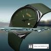 SKMEI Waterproof PU Small Dial Watches Army Green relogio Quartz Watch Men Lady Fashion Mens Women Wristwatches 1509