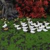 26 sztuk figurki kaczki miniaturowa ozdoba symulacja mikro element dekoracji krajobrazu żywica kaczka figurki miniatury artykuły ogrodowe