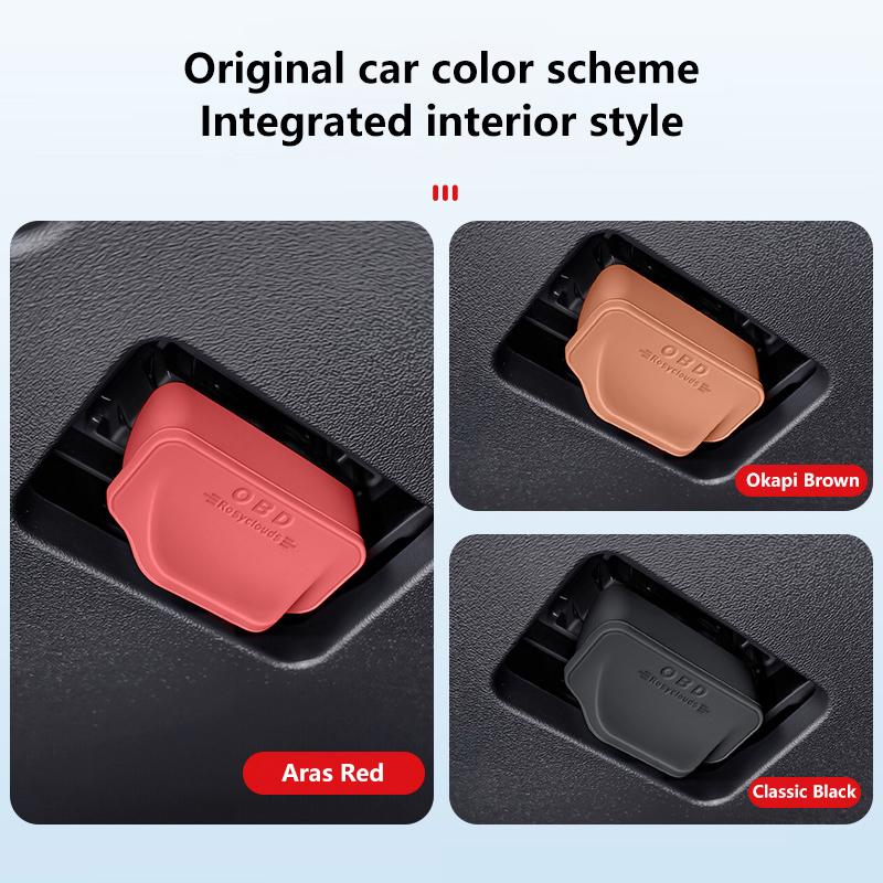 Housse de protection d'interface de diagnostic OBD de voiture pour modification SN Housse anti-poussière OBD en silicone Accessoires de garniture intérieure