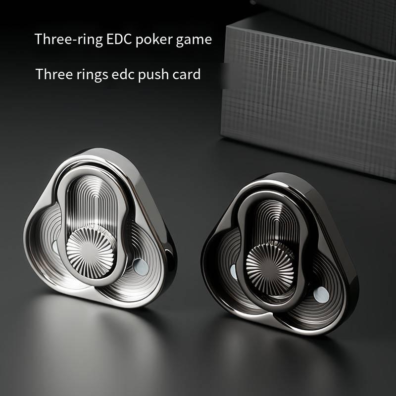 Triangle Spinner Flip Coin EDC Fidget Push Coin Decompression Hand Toy Handle Piece Fidget Spinner Fun Toy