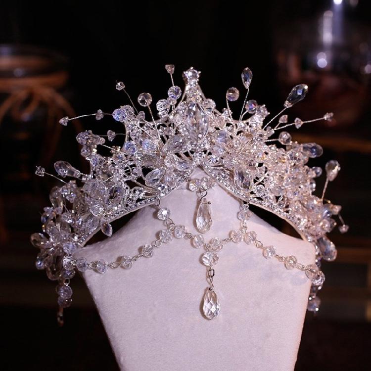 Portable Pageant Queen Crystals Tiaras Elegant Headband Crowns Hair Accessory for Women in Costume Performances