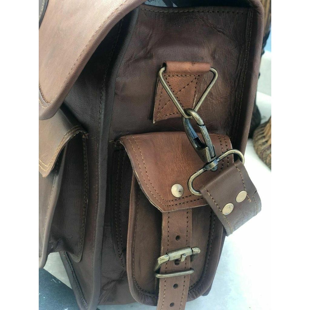 Handmade Briefcase Satchel Wide Laptop Bag Men Leather Laptop Messenger