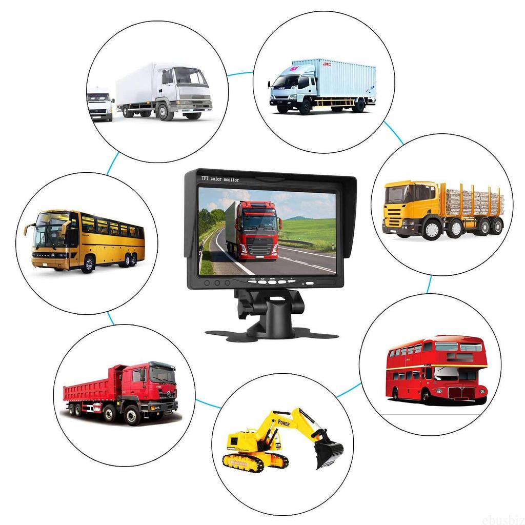 7" Monitor Heavy Duty CCD Rear View Camera + 2x 15m 4PIN Cable Reverse Cam Kit