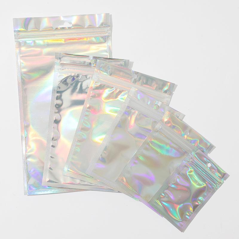 50 Pieces Per Batch Pvc Self-sealing Bag Colored Matte Semi-transparent Gradient Sealed Bag Jewelry Gift Bag Storage Bag