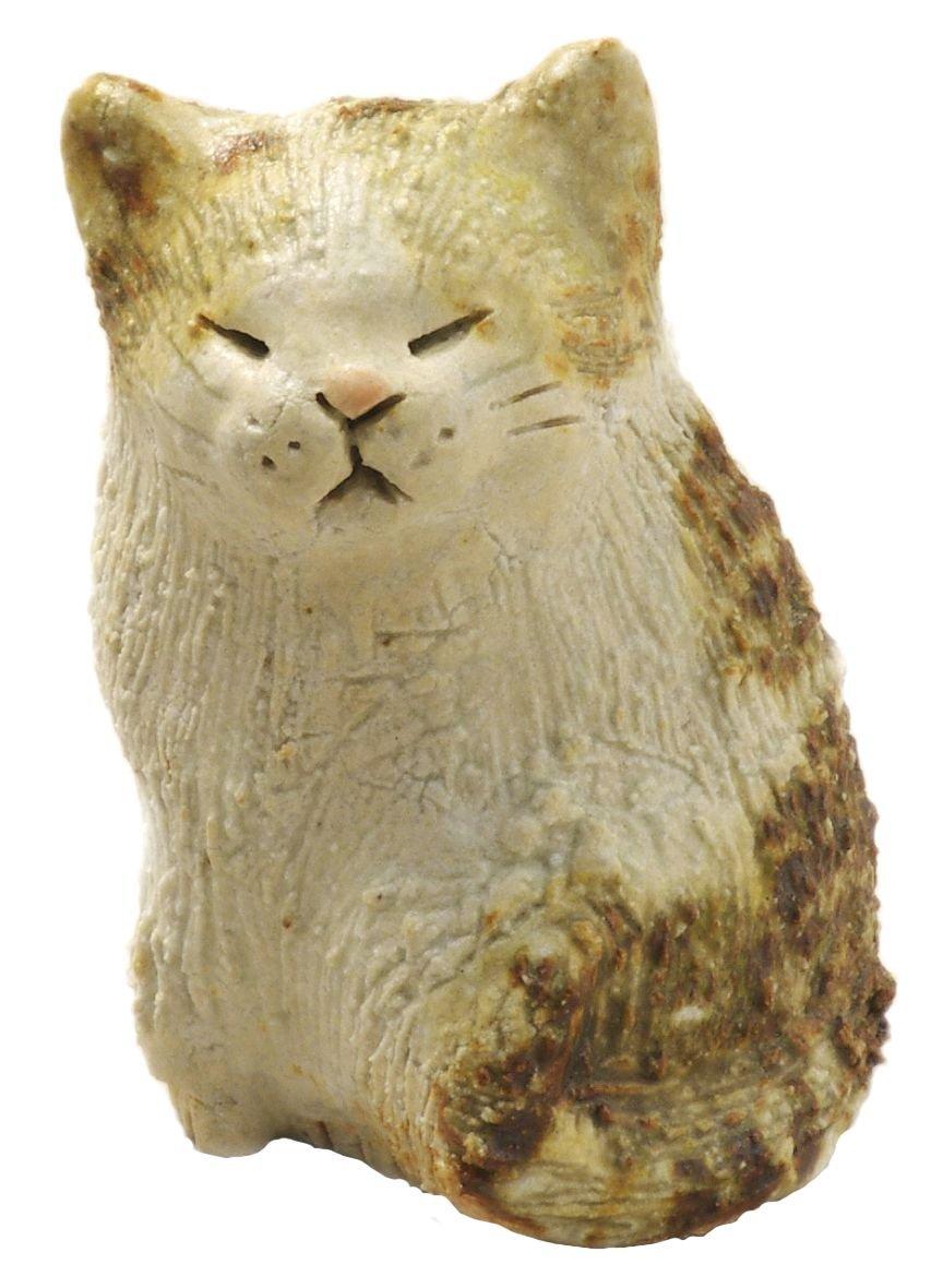 

Marui Seito Сигараки-яки Хэтимон керамика от печи Косэй, сидящий кот, 40-4076