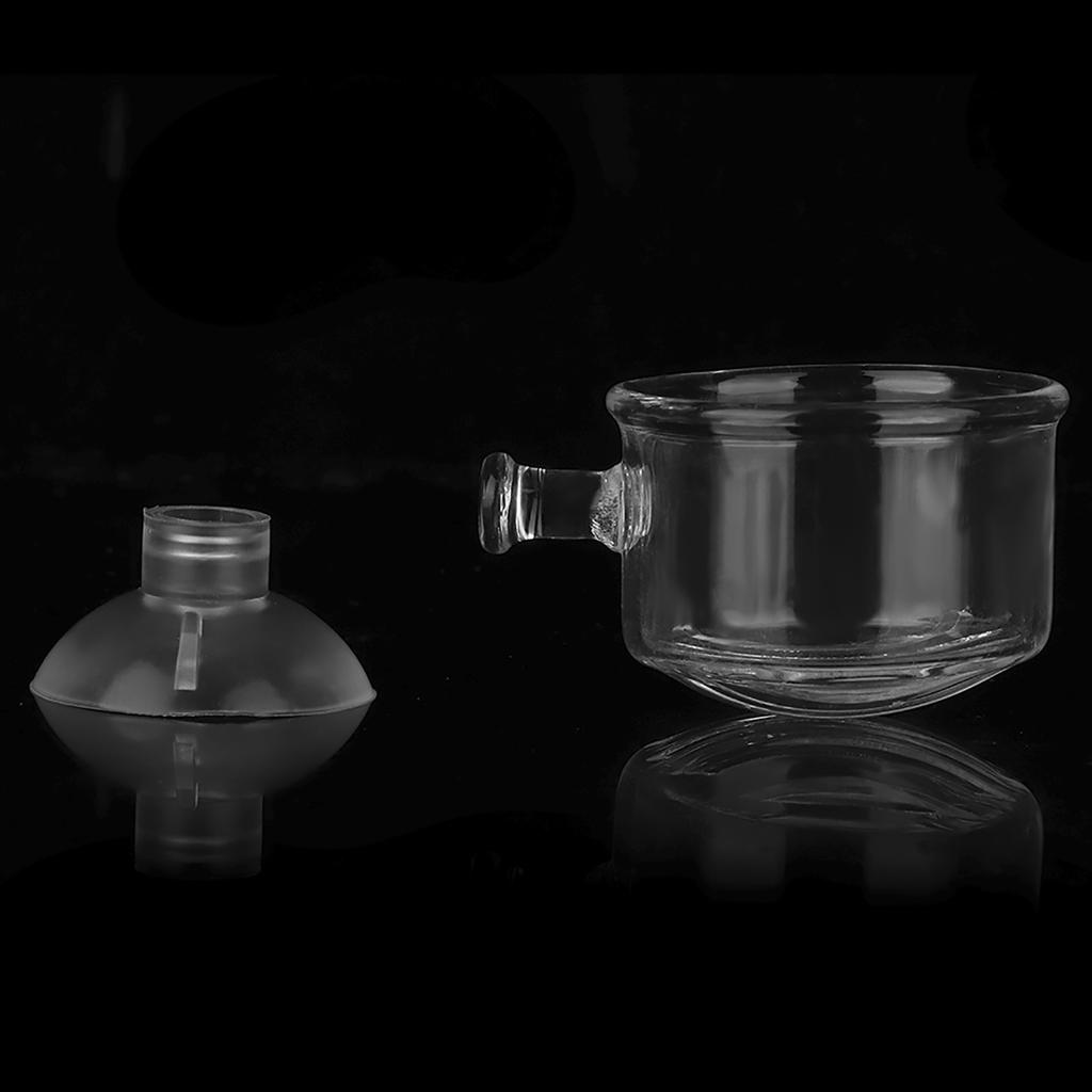 Transparent Aquarium Red Worm Feeder Suction Cup Fish Feeding Cup Container AccessoryGlass Crack Cup