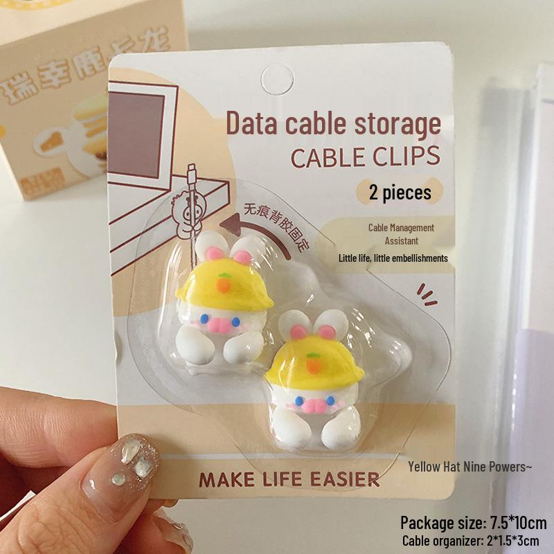 Desktop Cable Organizer: No-Trace, Punch-Free Clip for Mobile and Charging Cables