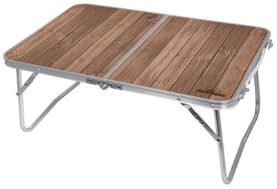 Folding Aluminum Low Table Approximately W60 X D40 X 4539 Montagna] Wood-like Wood-grain H25.5cm (when Used)