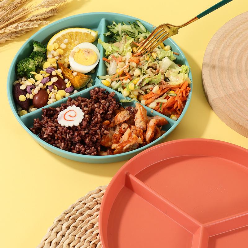 Home Use Children's Stylish Round Portion-Controlled Meal Plate