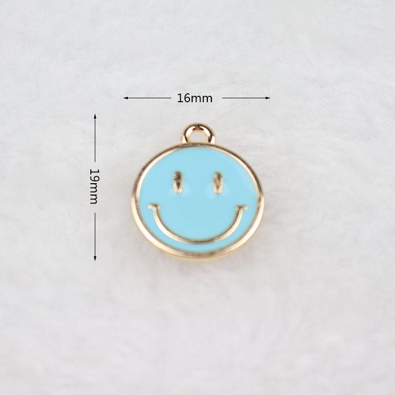 Korean-Style K Gold Alloy Cartoon Smiley Face Charms: Cute DIY Earrings, Bracelets, and Pendants.