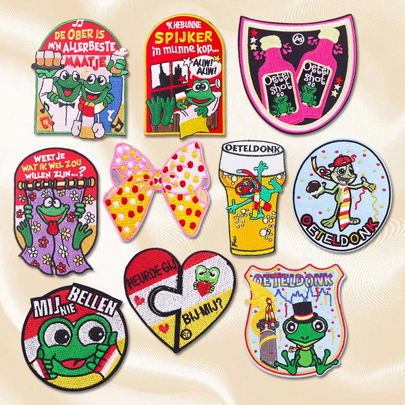 10pcs Set Patch Netherland Oeteldonk Emblem Embroidery Patches For Clothes Iron On Patches For Clothing Uniform Embroidered Diy 