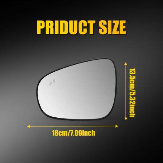 Mirror Glass Flat Heated Blind Spot Driver Side For Lexus IS250 IS350 2015-