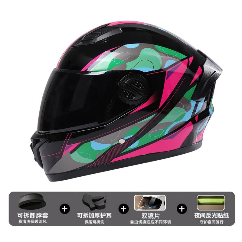 Full Face Motorcycle Helmet Men Women DOT Approved Universal Fit
