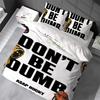Asaps-Es R-Rockys-Es Dont Be Dumb Duvet Cover Set Home Style Bedding Soft Laundry Cotton Bed 3 Piece Set Student Dormitory Gift