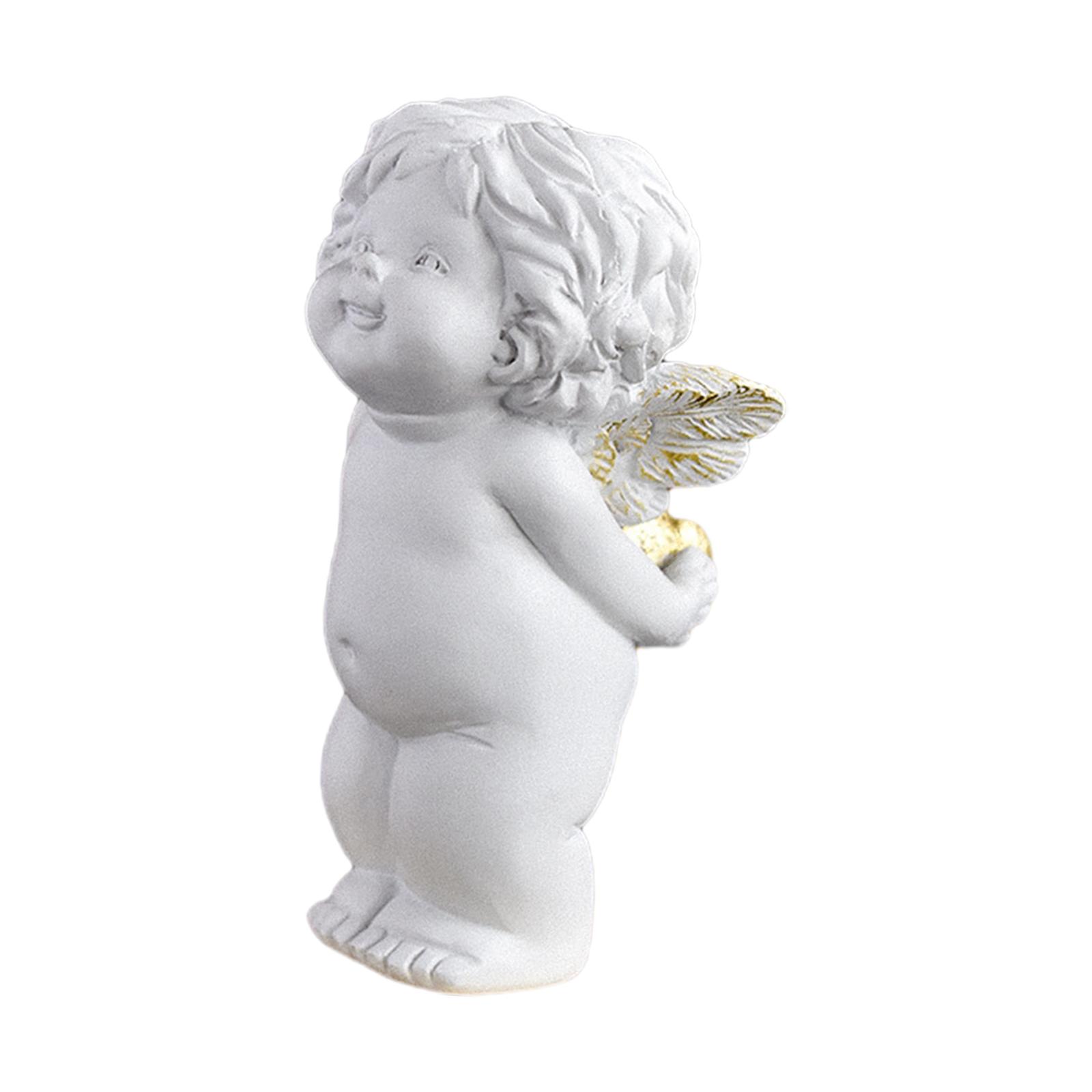 

Angel Statue Cupid Figurine,Collection European Modern Cherub Sculpture,Little Angel Decoration for Outdoor Garden Home Decor
