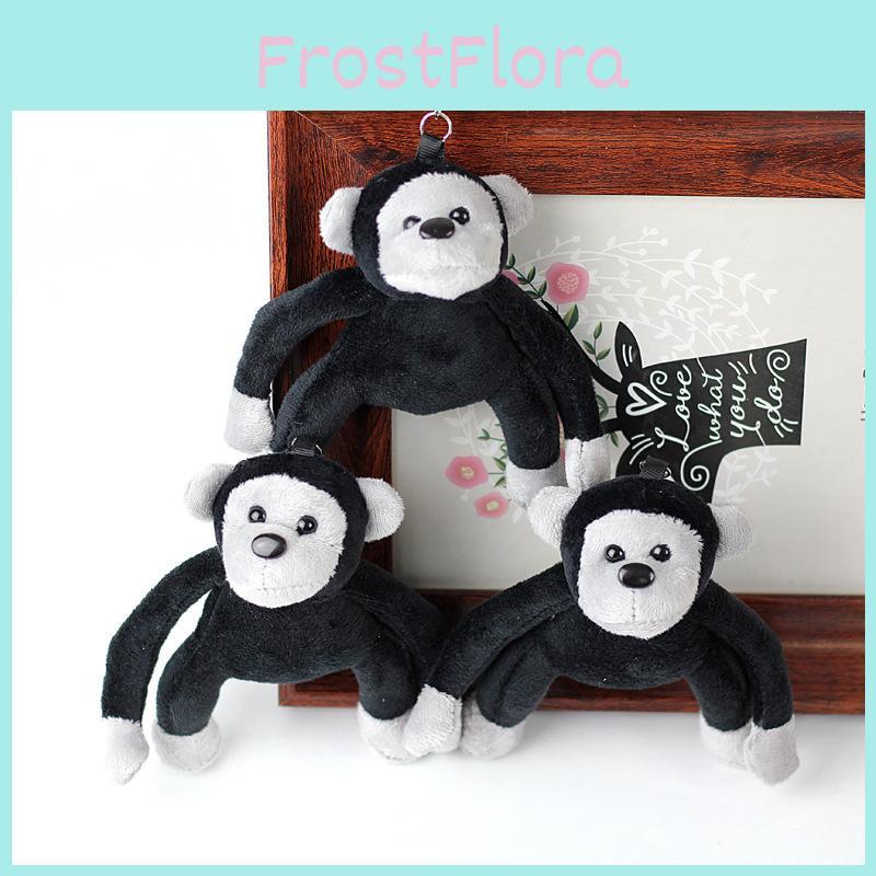 Adorable Small Plush Gorilla Keychain Soft Toy Black Stuffed Animal 12cm
