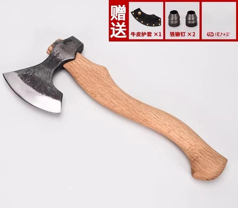 Outdoor 65 Manganese Steel Fully Forged Camping Hiking Emergency Self-defense Equipment Camping Chopping EDC Axe