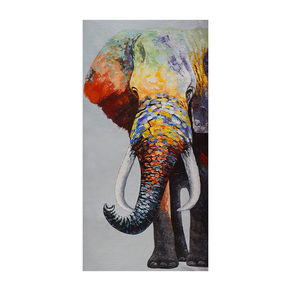 

Слон Животное Искусство Современная Картина Маслом На Холсте На Стене Для Гостиной Украшения Дома 50x100cm