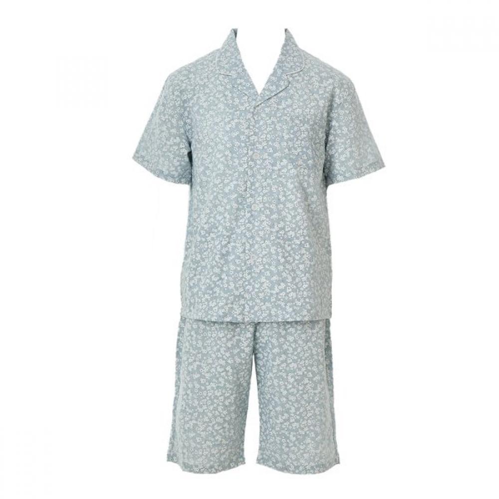 

VenuS Men S Pajama Set Summer Tc creaSe White Small Floral [vpaS203m] blue (BU)/95