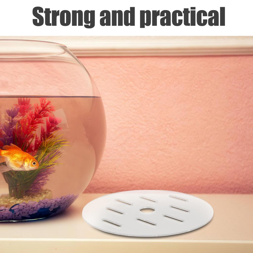 18Cm Round Acrylic Aquarium Cover Anti-Jumping Fish Tank Lid Clear Secure Fit for Turtle Shrimp Reptile Tanks Indoor Aquatic
