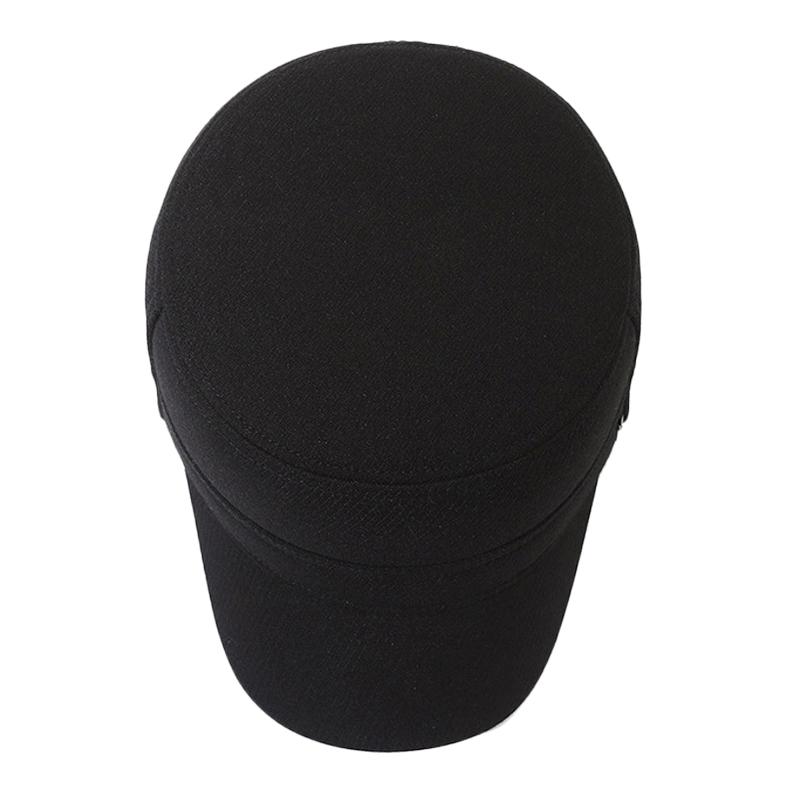 Șapcă plată de iarnă pentru bărbați Șapcă groasă de catifea Șapcă de lână din bumbac Șapcă caldă de protecție a urechilor în aer liber pentru vârste mijlocii și vârstnici