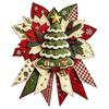 Handgefertigte Stoff-Weihnachtsdekorationen DIY Gesteppte Schleife Nähbastelset, Vorgeschnittene Patchwork-Feiertagsmaterialien für Erwachsene Set, Türhänger Wandkamin Zuhause