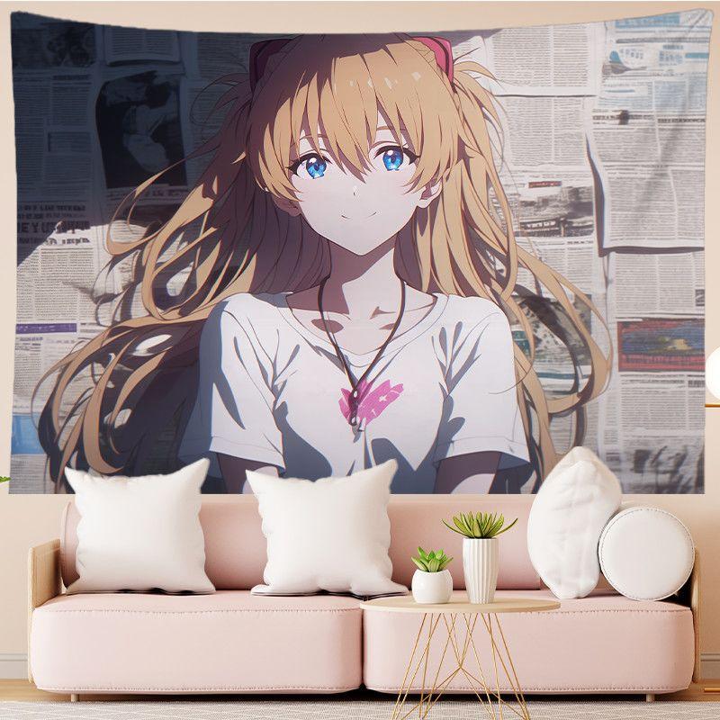 Asuka nástěnná tapiserie pozadí animace Tapiserie Evangelion studentská kolej ložnice Tapiserie Dekorativní tapiserie k posteli