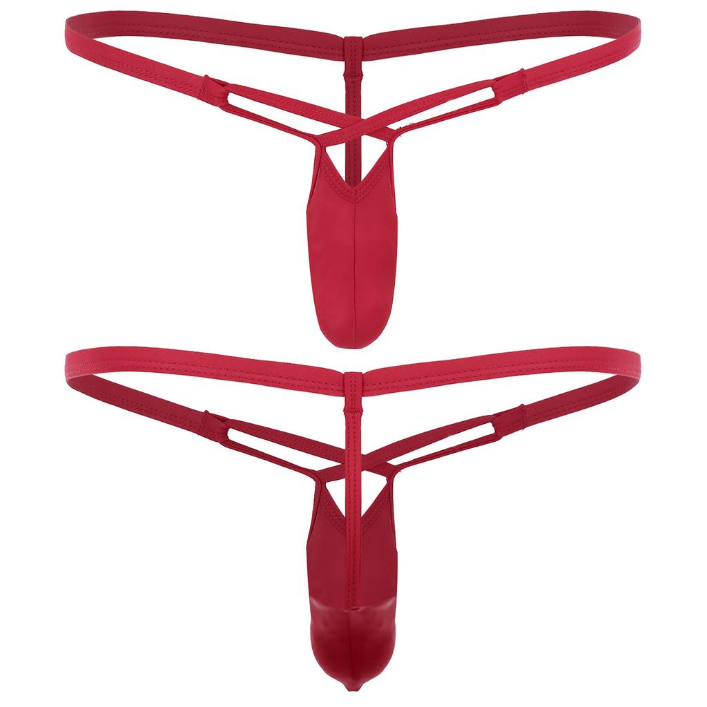 Men Micro Thongs Panties Stretchy Underwear Male Lingerie Shorts Low Waist Underpants Thong Straps G-string