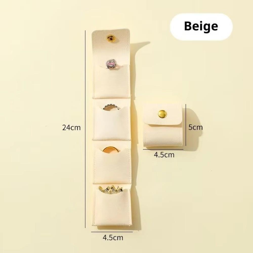 Mini Jewelry Storage Bag Simple Foldable Necklace Ring Packing Bag  Ring Storage Box