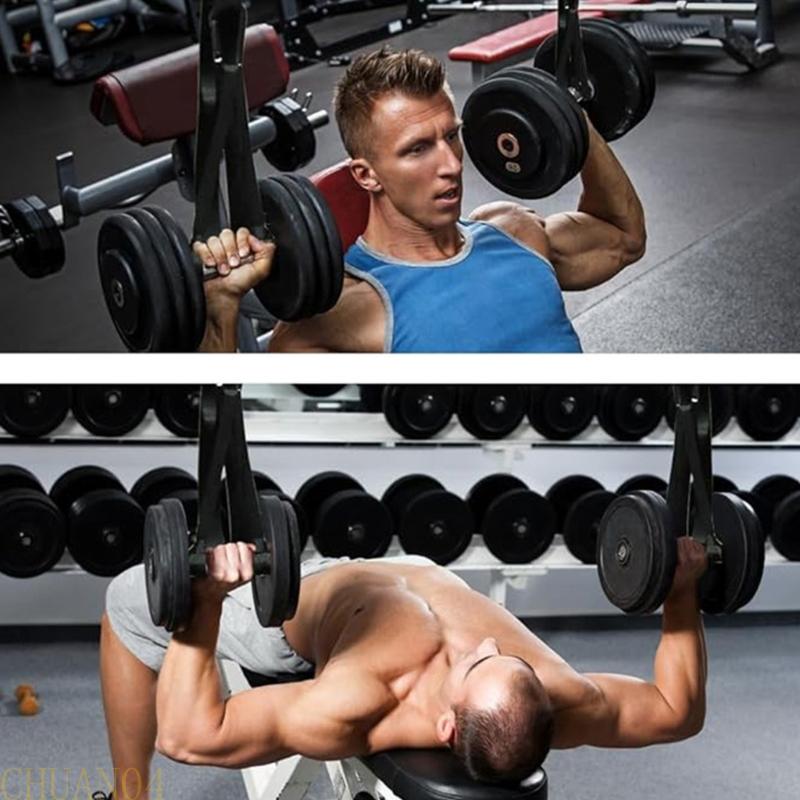 A1A2 2Pcs Heavy Duty Dumbbell Safety Strap Nylon Webbing Dumbbell Spotter Strap