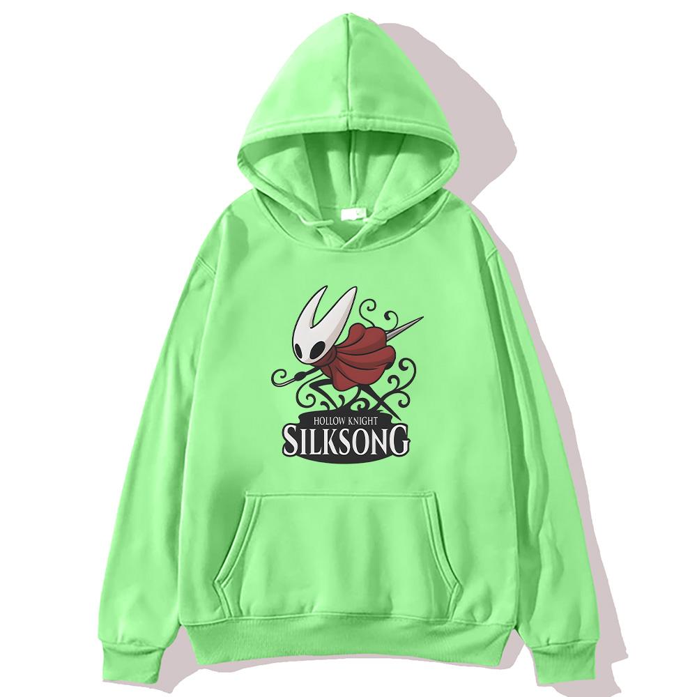 Hollow Knight Silksong Grafisk Hettegenser Herre Dame Mote Oversized Sweatshirts Hollow Videospill Fan Pullovere High Street Hettegenser
