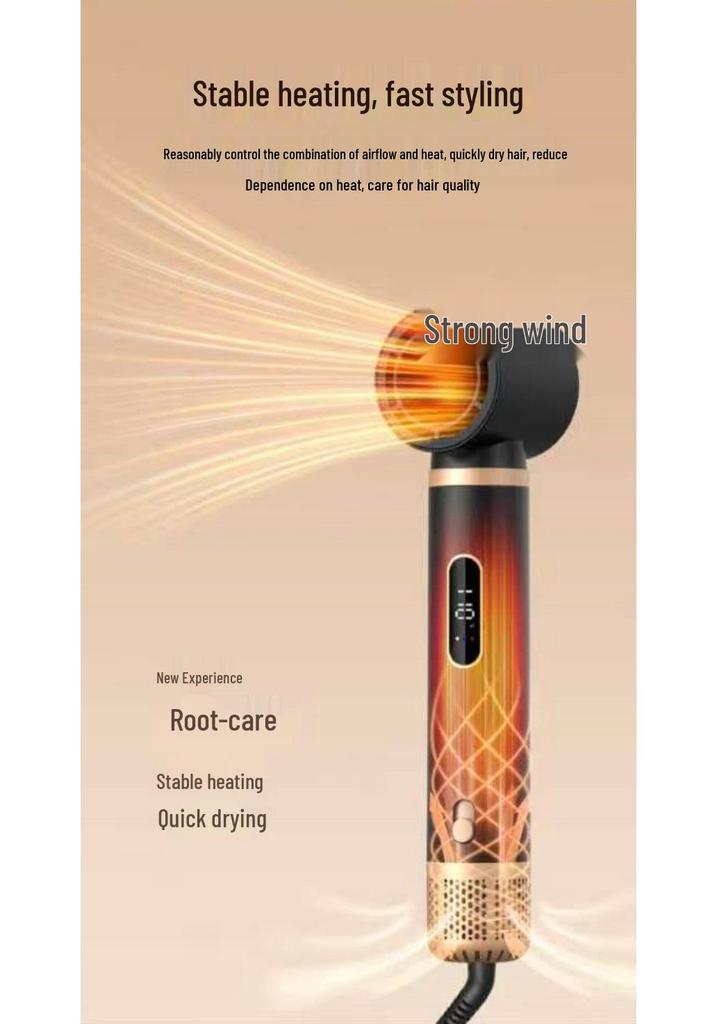 Cross-border Exclusive 5-in-1 Hair Dryer & Styling Comb with Detachable Nozzle and Self-Suction Curling Iron