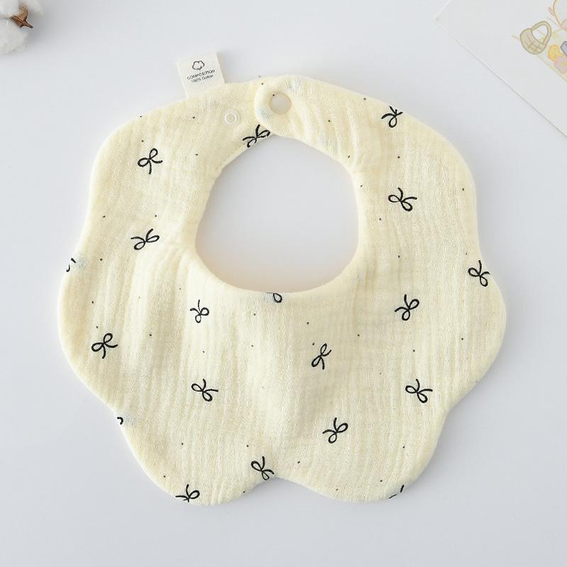 360-Degree Pure Cotton Petal Baby Drool Bib