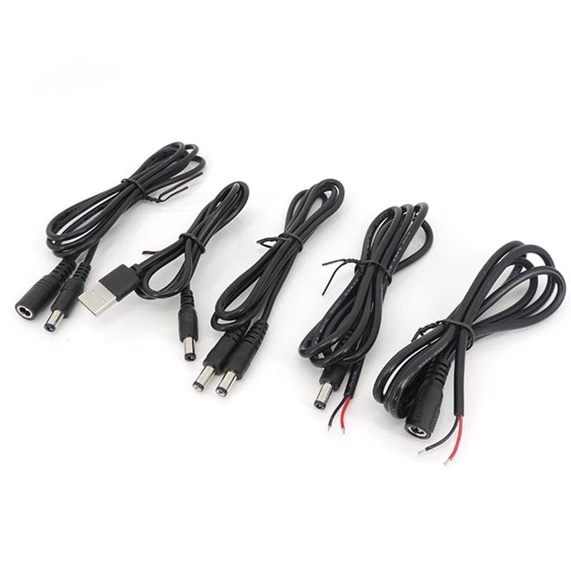 

2pin DC usb male to male female Power supply Charging Cable 5.5x2.1mm Charge Cord 5.5mmx2.1mm Jack Plug Male Connector Wire type 5
