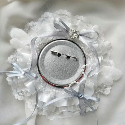 INS Cute Fashion Anime Badge Pin Holder Set Sweet Lace 58-75mm Itabag Display Case Badge Clip Bracket Decor Japanese Kids Gift