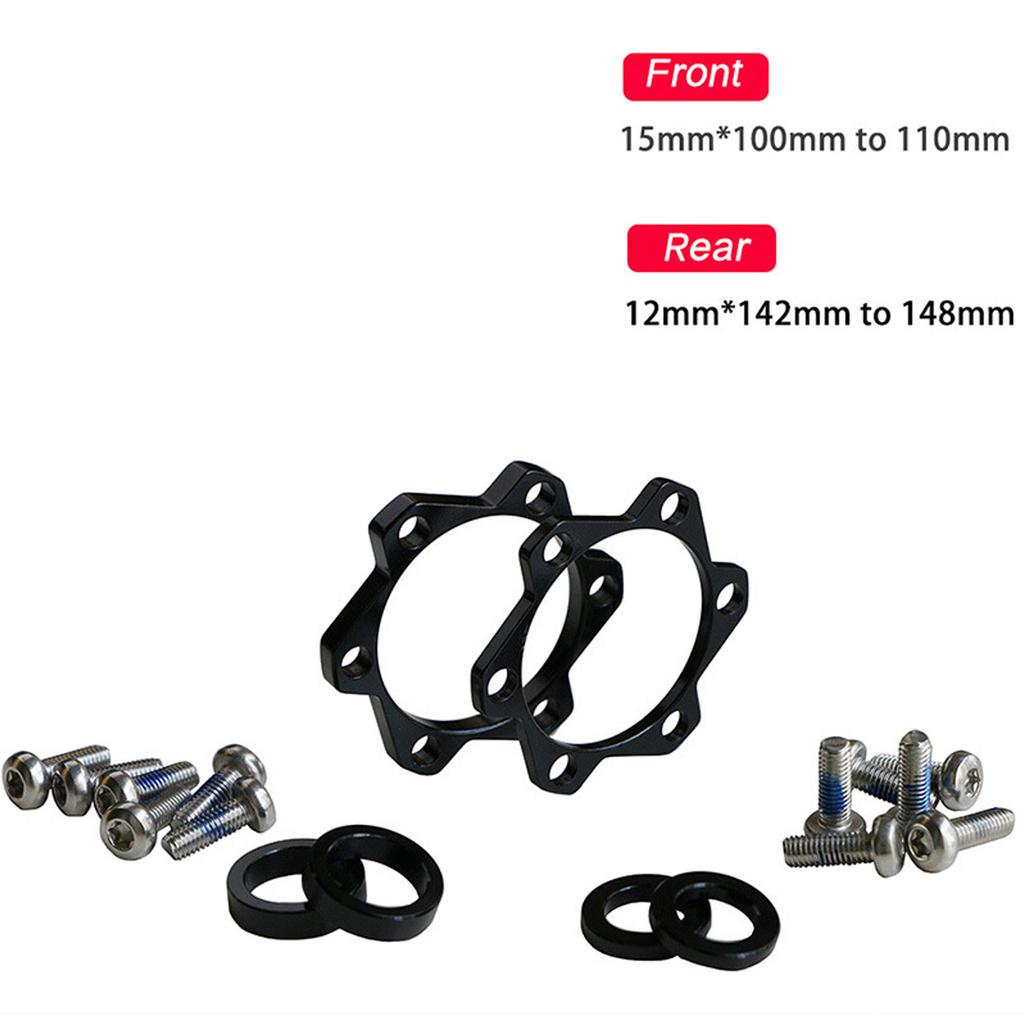 1 Set Front Bike Booster Hub Adapter Replacement with Hub Washers Screws Front Bicycles Boost Hub Conversion Adapter