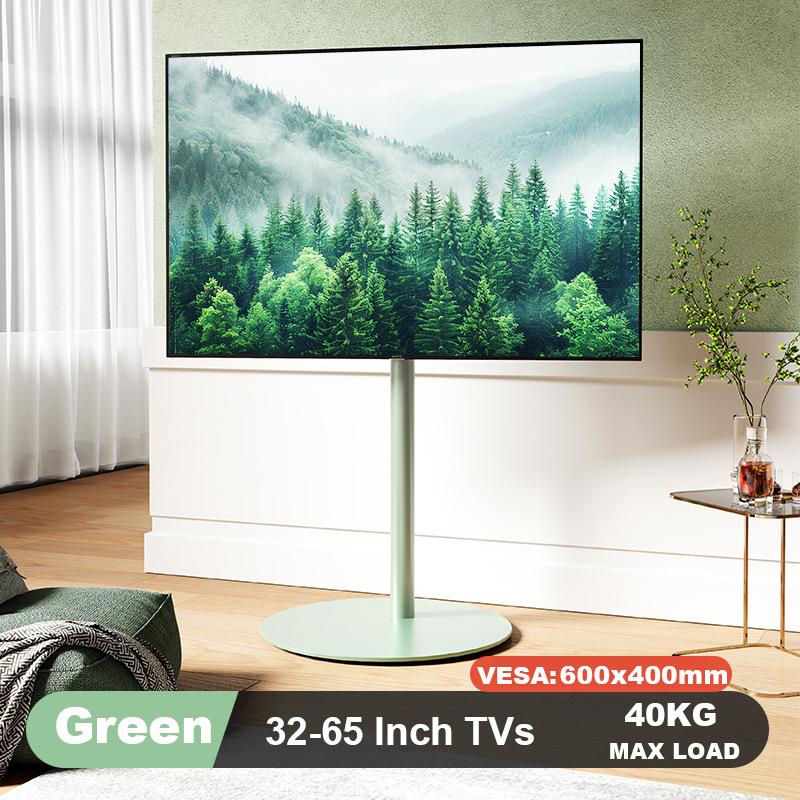 Rolling TV Stand for 32-65 Inch TVs, Portable Mobile TV Cart On Wheels Tall Universal Floor Stands with Swivel Mount Fit Corner