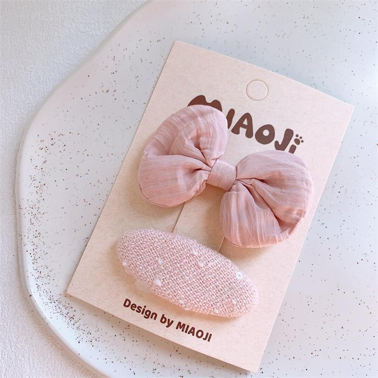 

Spring Pink Bow Hair Clips for Kids. Sweet Bowknot Design,Perfect BB Clips for Taming Bangs&Flyaways,Must-have Cute Accessories ONE SIZE FITS MOST&CLOTH
